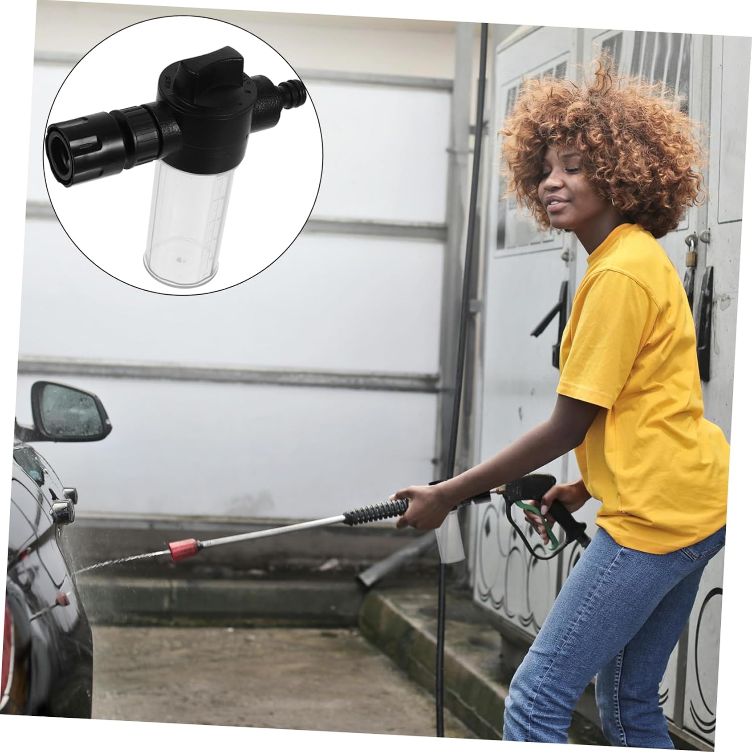 Luxshiny Car Washing Foam Sprayer Connector Lightweight Sturdy Foams for Efficient Vehicle Cleaning Versatile Car Washing Tool for Easy Operation
