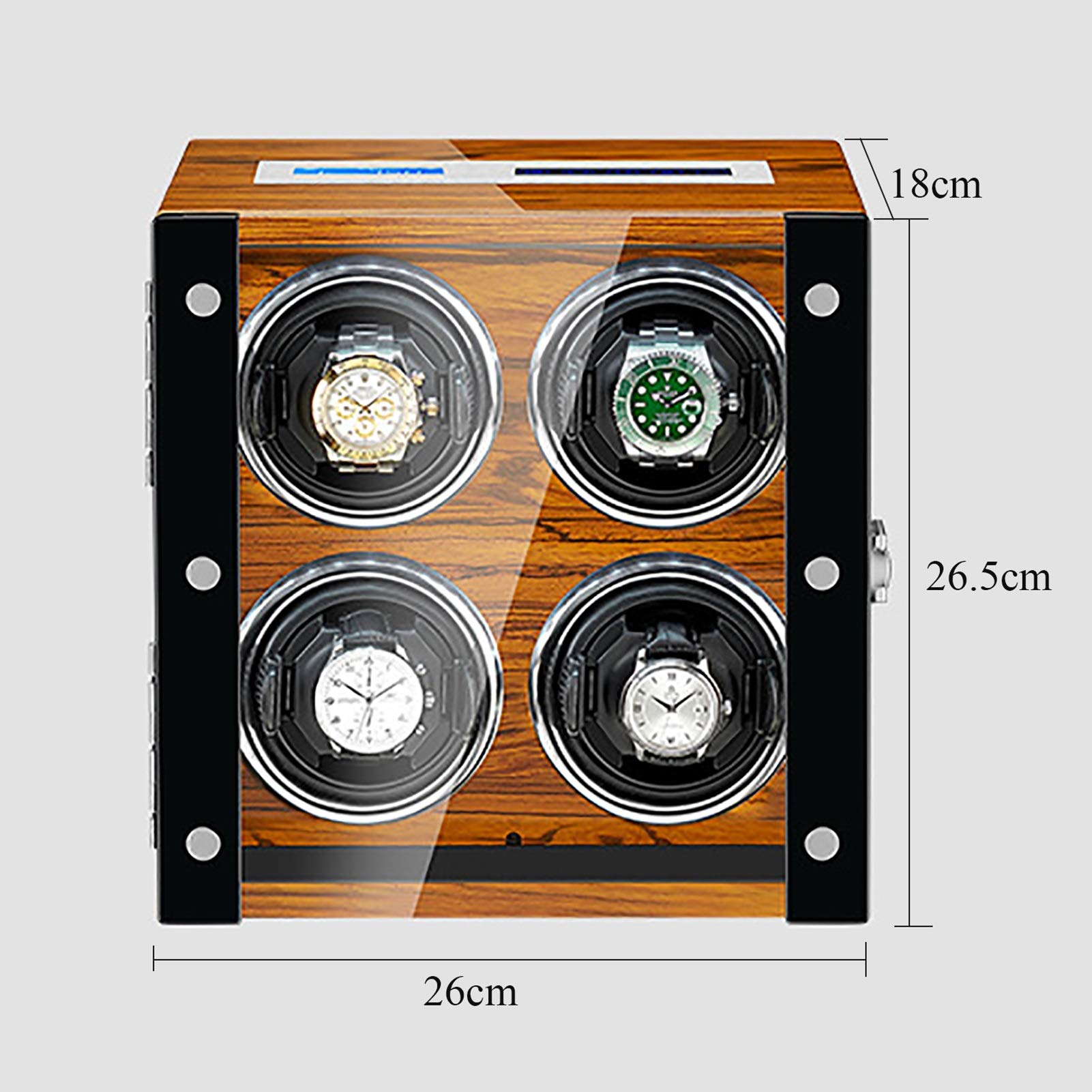 Spinner Wicking Box Watch Wickler - Intelligente Uhrenschüttler antimagnetische mechanische Uhr Automatische Wickelgeräte Touchscreen Uhrenwinderstaub -Sichtspeicher mit Fernbedienung ruhig und gut