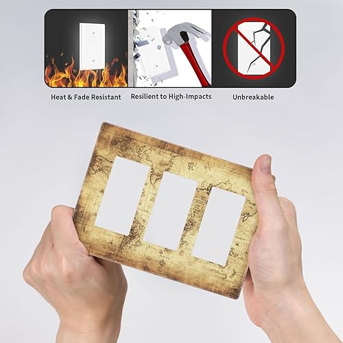 Vista 1092 de Placa de pared con interruptor de luz de doble interruptor de pared para niños, diseño de dinosaurio, galaxia, espacio exterior, planeta, nebulosa