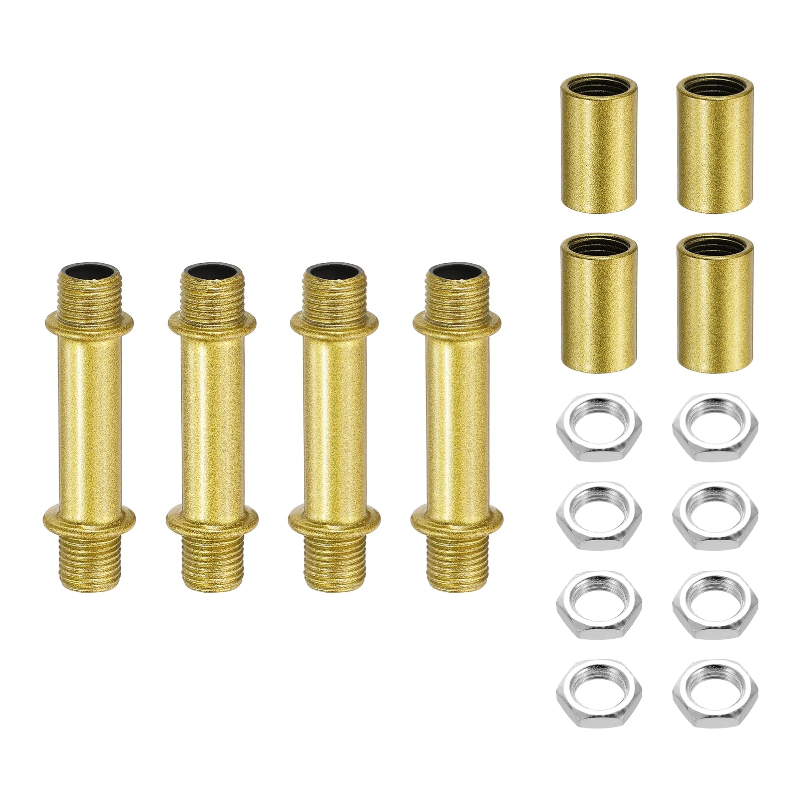 sourcing map Straight Pipe Lamp Stems Rod Kit 60mm/2.36" M10 4Set