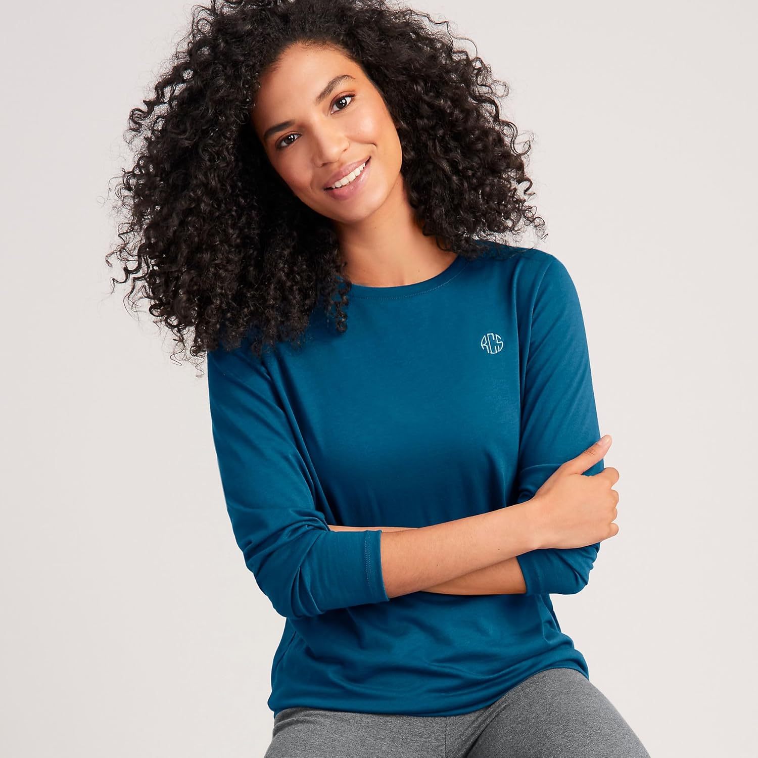 Lands' End Women's Relaxed American-Grown Supima Cotton Long Sleeve Crew Neck T-Shirt - Image 6