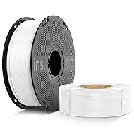 Inslogic PETG Pro Pre-Dried 3D Printer Filament 1.75 mm, High-Speed PETG Filament, Stronger Toughness, Dimensional Accuracy +/- 0.02 mm, Compatible with FDM Printers, 2 kg White (1 Spool + 1 Refilll)