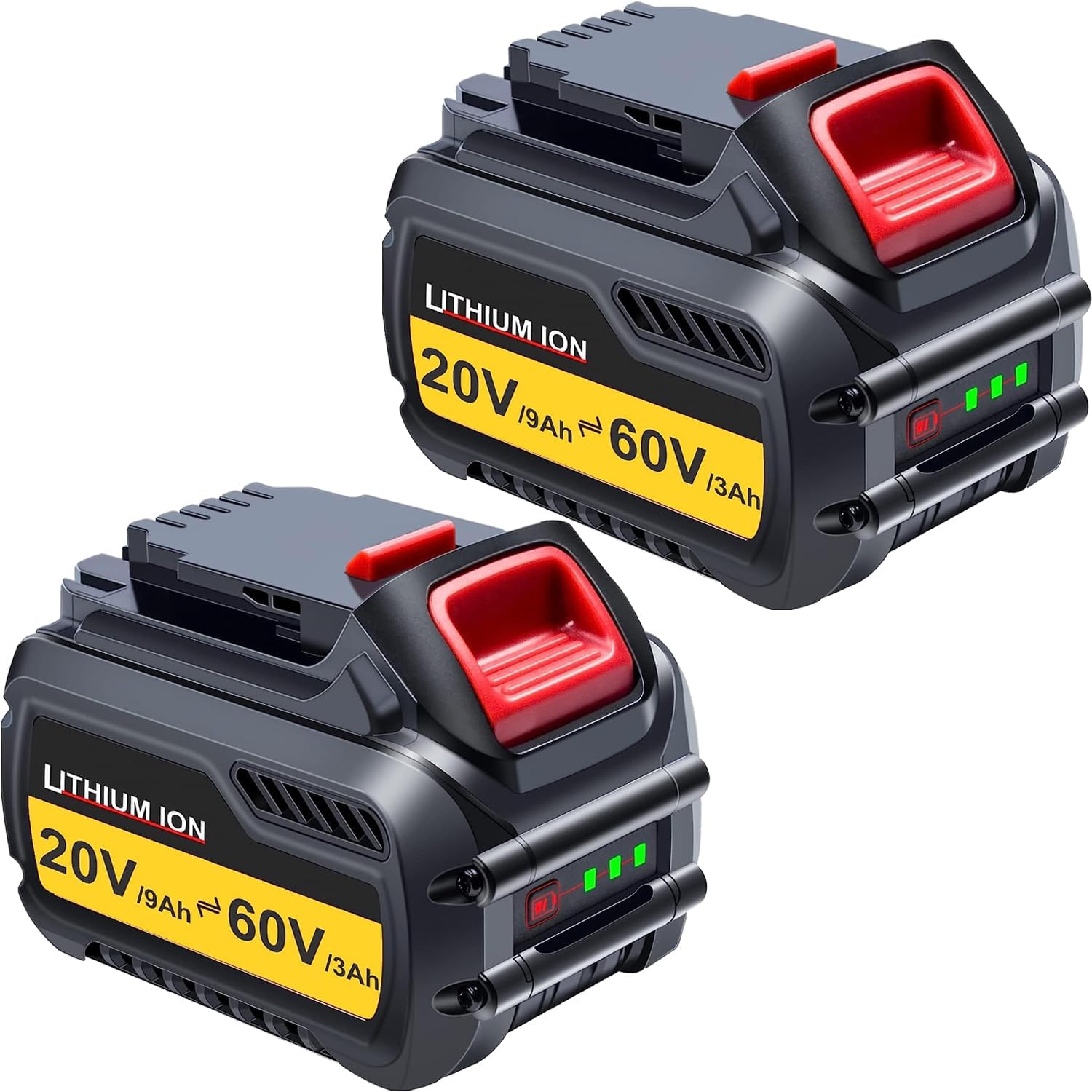DCB609 Replacement for Dewalt 60V Battery, DCB609 DCB606 DCB612 180Wh Batteries Fit 20V 60V 2 Packs