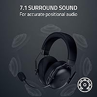 Vista 7 de Auriculares para juegos Razer BlackShark V3 X HyperSpeed inalámbricos para PC: Controladores de 50mm - Micrófono cardioide - 2.4 GHz, Bluetooth, USB