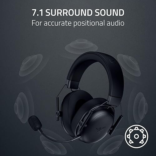 Miniatura 7 de Auriculares para juegos Razer BlackShark V3 X HyperSpeed inalámbricos para PC: Controladores de 50mm - Micrófono cardioide - 2.4 GHz, Bluetooth, USB