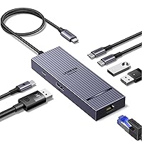 UGREEN Revodok Pro Hub USB C DisplayPort 4K 60Hz Adattatore Ethernet Gigabit Multiple