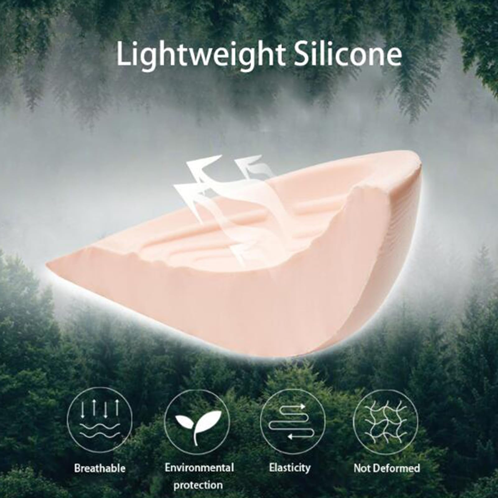 Silikonowe Wkładki Do Biustonoszy Dla Kobiet Wkładki Powiększające Transgender Cosplay Mastektomia Po Wyzdrowieniu Sztuczne Sztuczne Piersi(445g/Piece, Right Side Only)