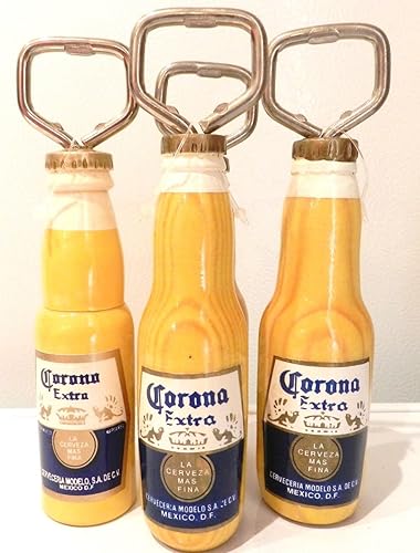 Corona Extra Image - Abridor de botellas de metal de madera de México