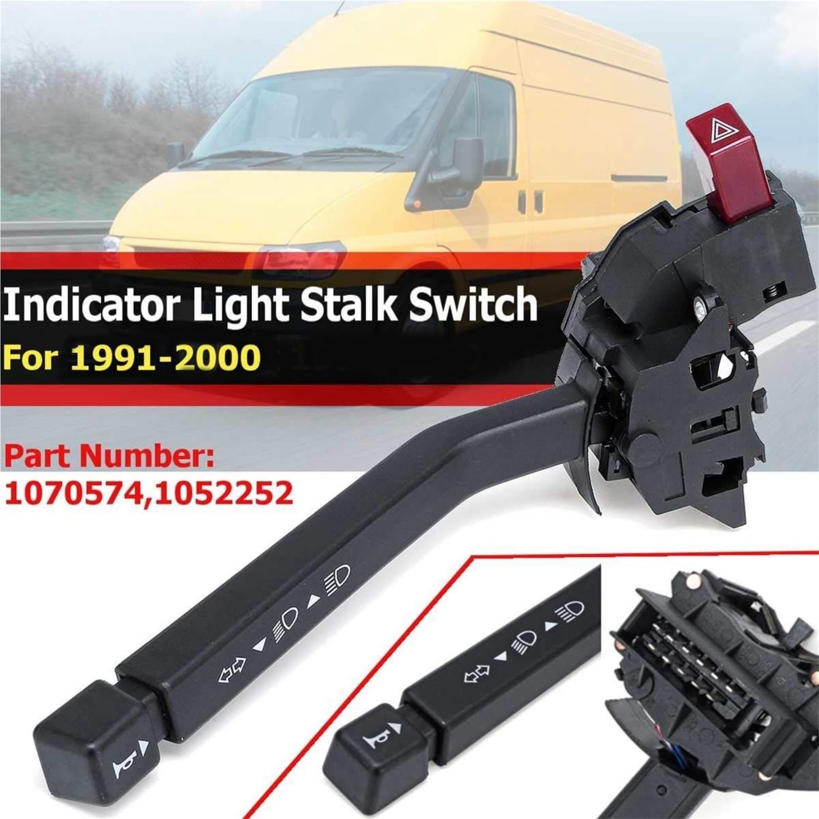 Interruptor crucero para automóvil Para Interruptor De Dirección Ford | Transit 1991-2000 Faro delantero combinado con columna de tallo indicador 1052252