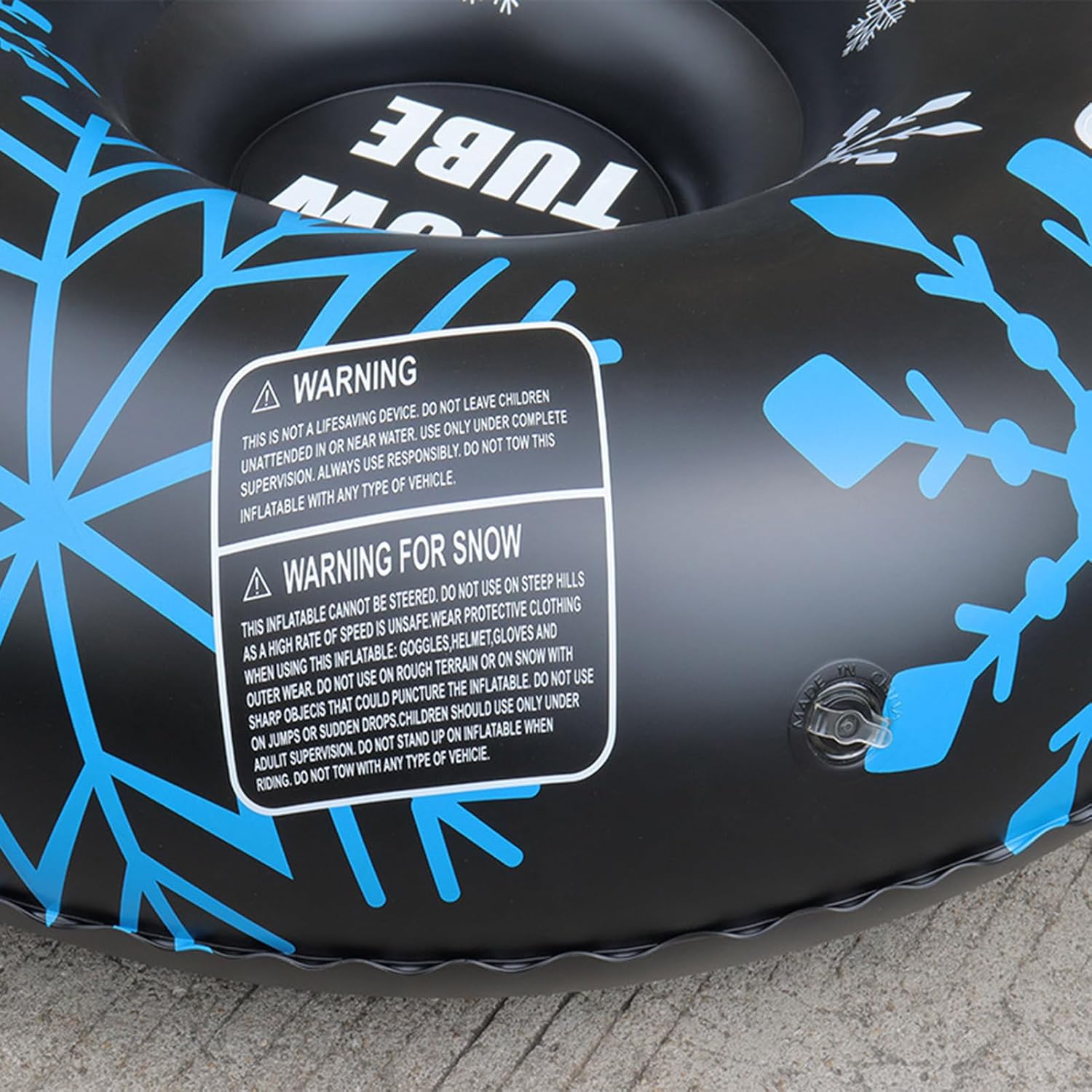 Snow Tube, Thickened PVC Double, Handle Donut with Inflatable, 35.43in Heavy Duty Sled for Christmas Iced River Lake, Winter Sports, Snow Tube Use for Skiing Women Men Friend Boy Girl