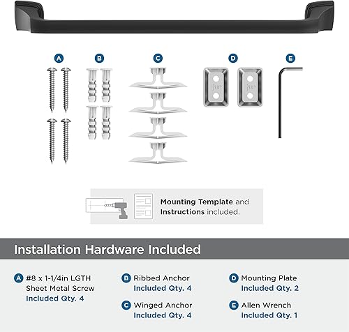 Vista 34 de Amerock BH36034CZ Toallero de bronce champán Toallero de 24 pulgadas (24.016 in) Revitalize Toallero de baño Accesorios de baño