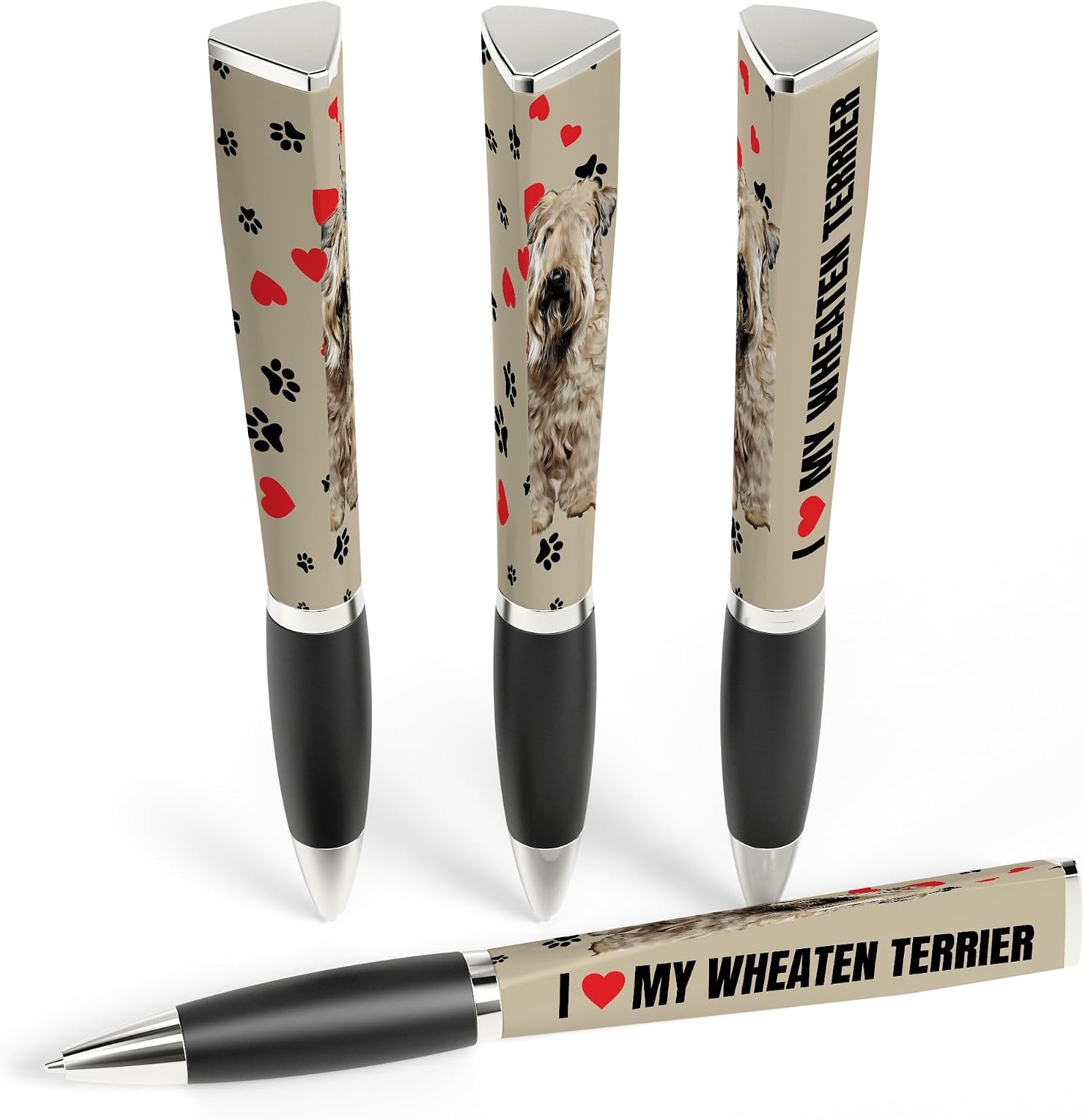 I Love My Dog Ballpoint Pen (1 Pen, 3-Sided) Dog Birthday Cute Pens, Fun Pens Dog Lovers Gifts For Women & Dog Dad Cool Pens, Dog Mom Gifts - Cute School Supplies Dog Pens (Wheaten Terrier Gift) image 2