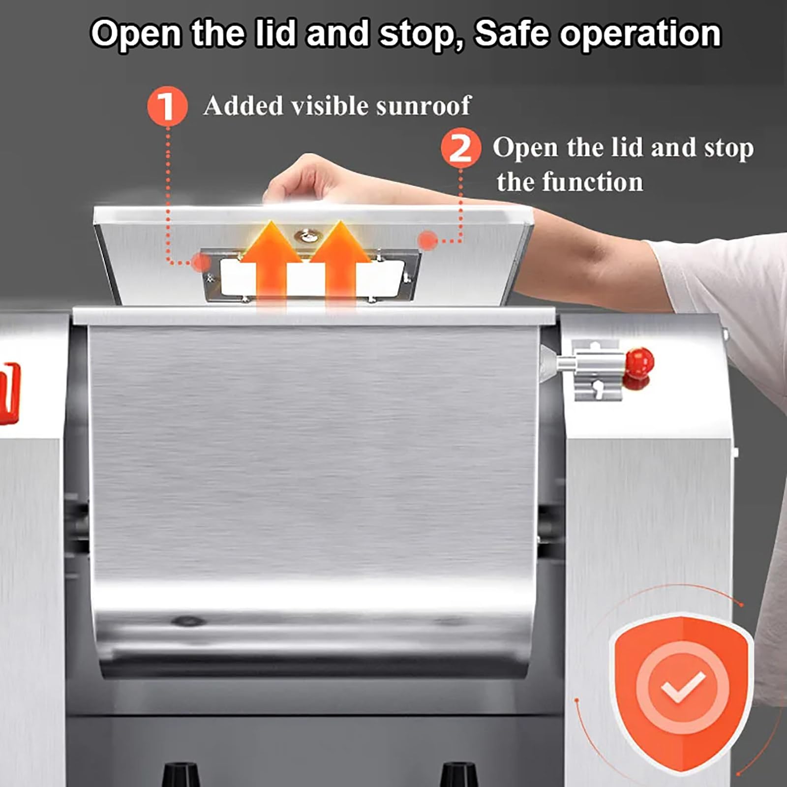 Impastatrice Professionale Completamente Automatica, Impastatrice Per Impieghi Gravosi Da 7,5kg-50kg, Con Pale 3D Rinforzate, Motore In Rame Puro, Ideale Per Panifici, Ristoranti E Pizzerie 25kg