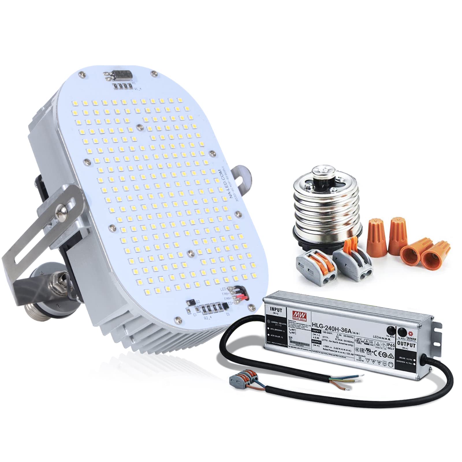 240W LED Parking Lot Lights Retrofit Kits, Shoebox Light Replace, LED Retrofit Lights 5500K E39 1000W HID&HPS Replacement for Outdoor Driveway Street Area Lighting Fixture UL Listed AC120-277V