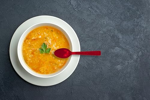 Miniatura 4 de DecorRack Juego de cubiertos de plástico, juegos de cubiertos de plástico de color rojo para fiestas, 96 piezas de utensilios resistentes a granel