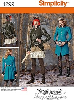 SIMPLICITY 1299 Misses' Costumes: Coat, Jacket, Bustle, Ruffled Skirt, (Size 14-22) Sewing Pattern - Buy now