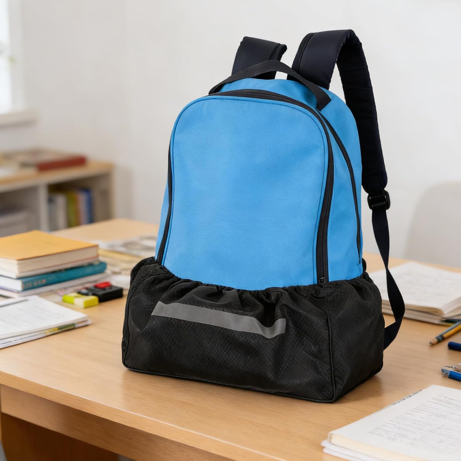 Backpack Bottom Protection Cover Waterproof Reflective Black Oxford Cloth | Anti-abrasion Wear-resistant Sleeve, for Hiking Backpack and Rucksack, School Commute Use