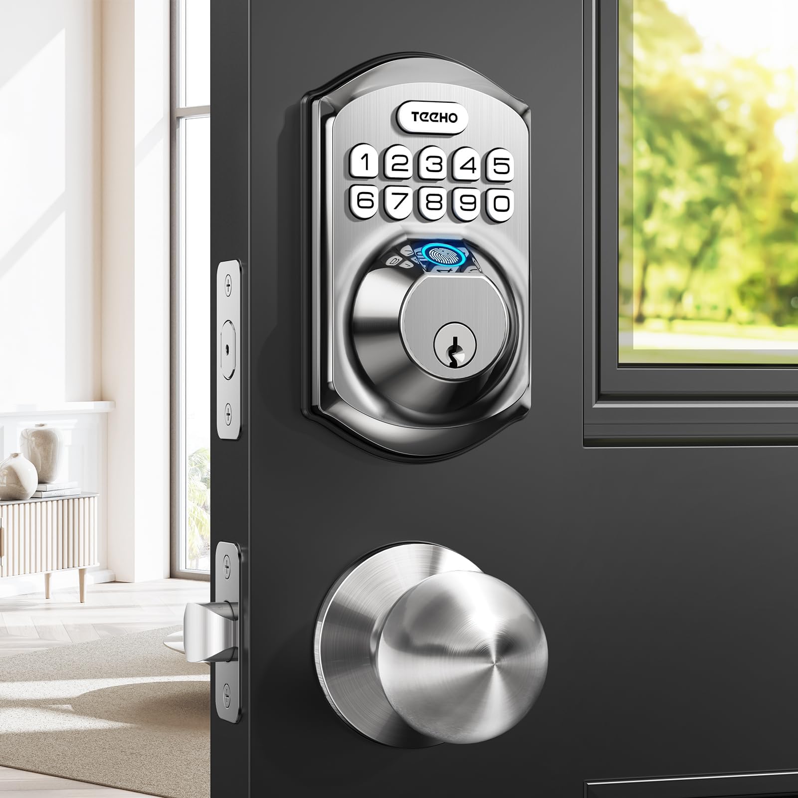Smart Fingerprint Door Lock – Keyless Entry Deadbolt With 5-in-1 Unlock | App Control, Auto Lock | Easy DIY Installation