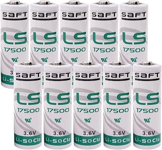(10Pcs) LS17500 (ER17500) 3.6 Volt A Lithium Batteries (3600 mAh) Replacement Battery for SAFT LS17500 Emergency Backup