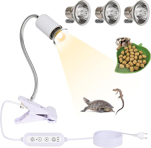 Lampe uvb Chauffante pour Tortue Terrestre +Abreuvoir Tortue uv de Terre +3 Ampoule Chauffante