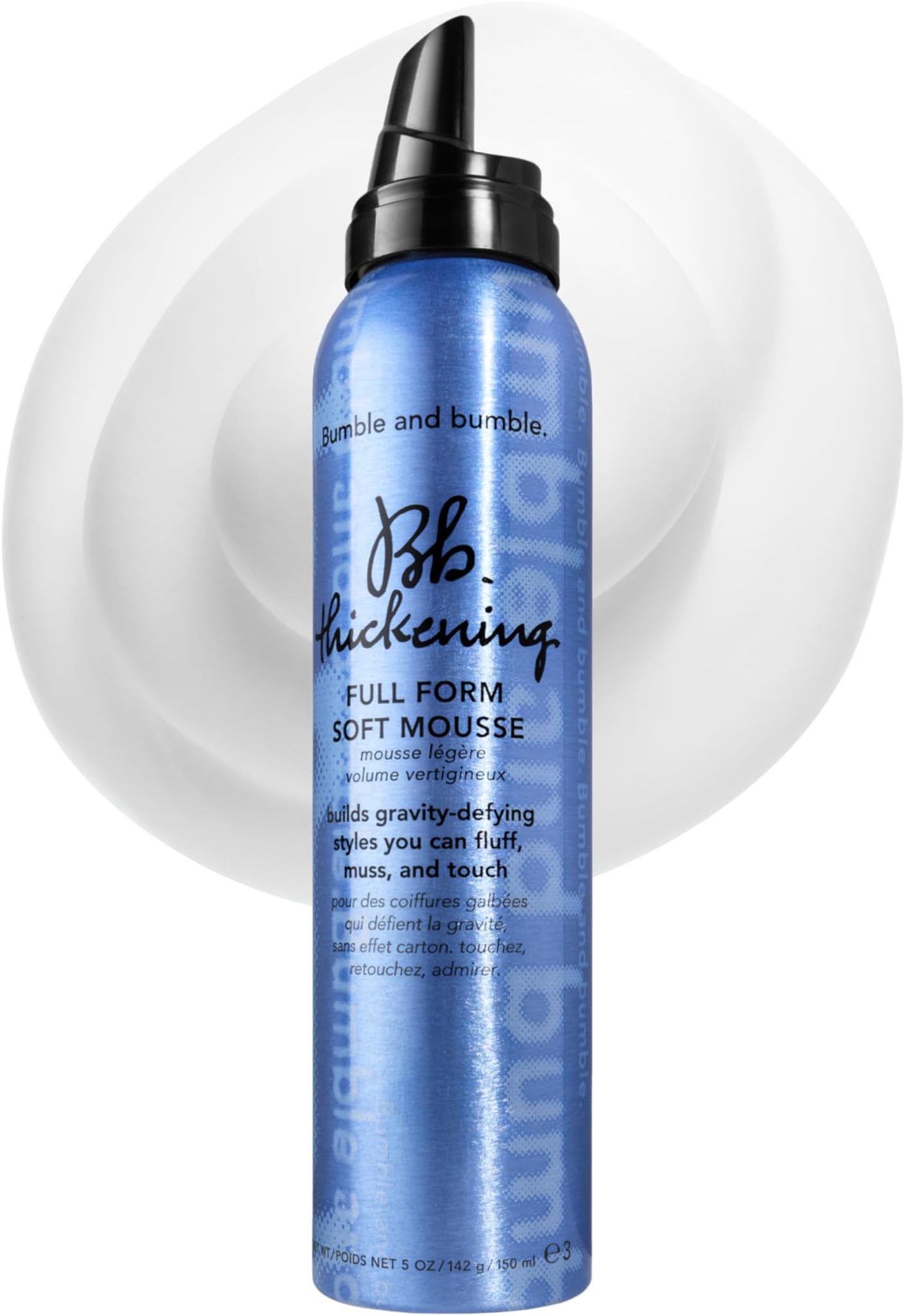 - Thickening Full Form Soft Hair Mousse | Volumizing Hair Mousse Adds Heat Protection and Soft Hold | Anti Frizz | For Fine to Medium Straight, Wavy Hair Types, 5 Ounce