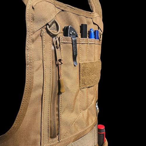 Atlas 46 Avental de oficina com bolsos cargo, preto, Preto, One Size