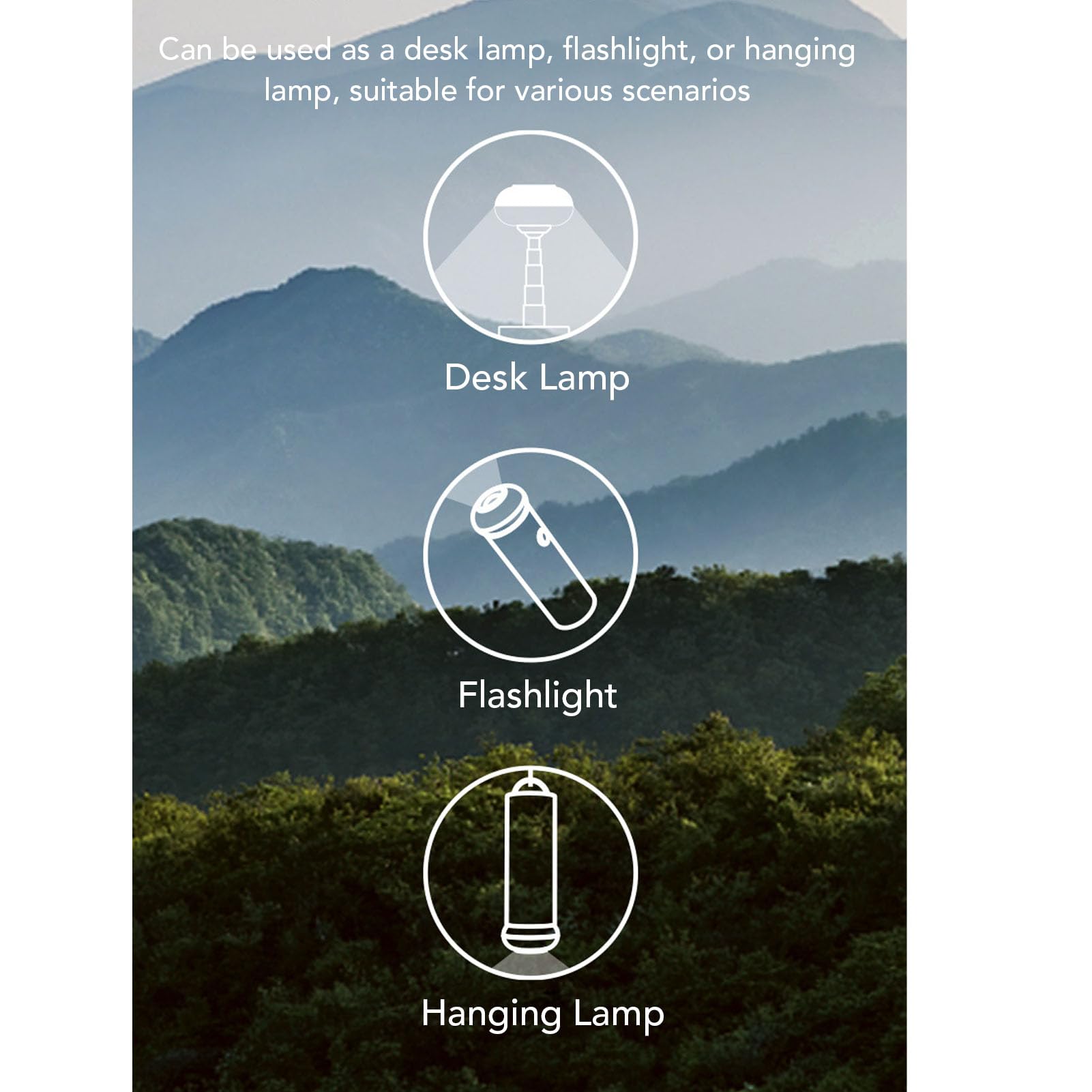 Teleskop-Campingleuchten, Magnetische Campinglaterne mit 3 Beleuchtungsmodi, Wiederaufladbare Baustellen-Taschenlampen, Tragbare Zeltlampe für Notfall, Wandern, Arbeiten