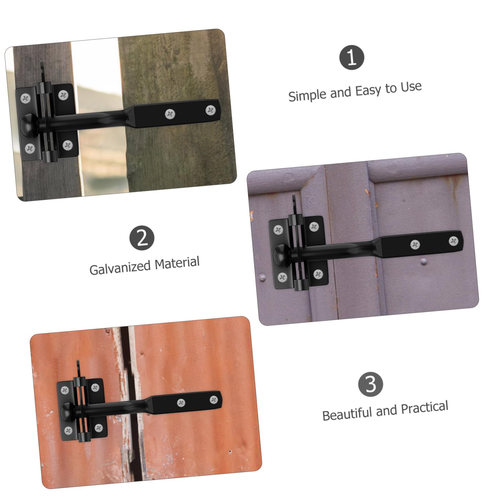 SOLUSTRE 5stücke Fence Latch Für Holz Und Gartentore Robuster Schwerer Torverschluss Aus Installieren Für Außenanwendungen Langlebig Und Zuverlässig
