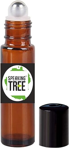 Speaking Tree - 10ml Premium Empty Refillable Reusable Roll on Glass Bottles for Essential oils, DIY Perfumes, Cosmetics, 