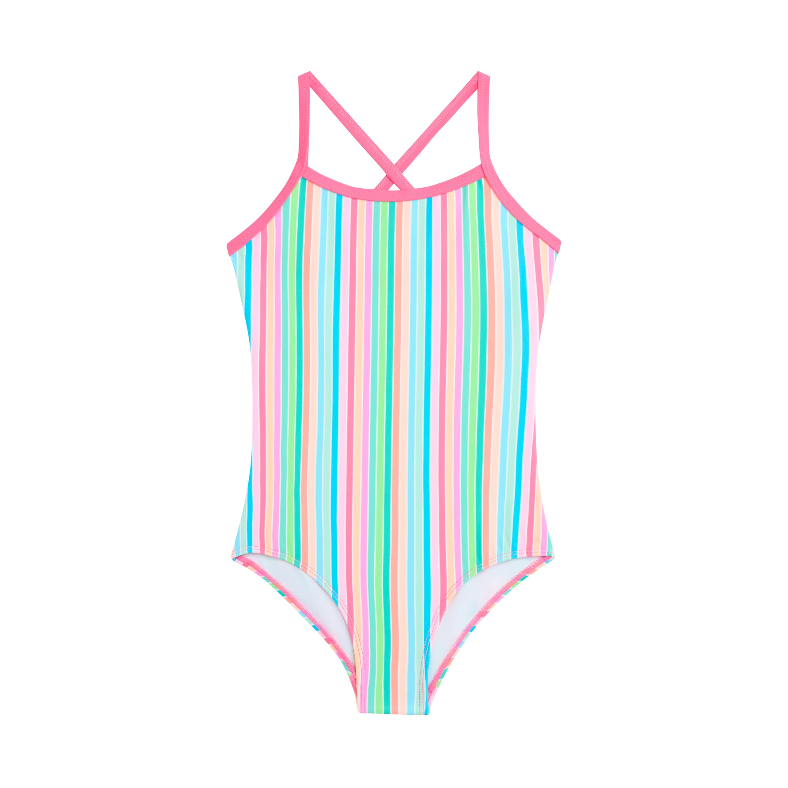 Kanu Surf Girls Layla Beach Sport Banded 1 Piece Swimsuit