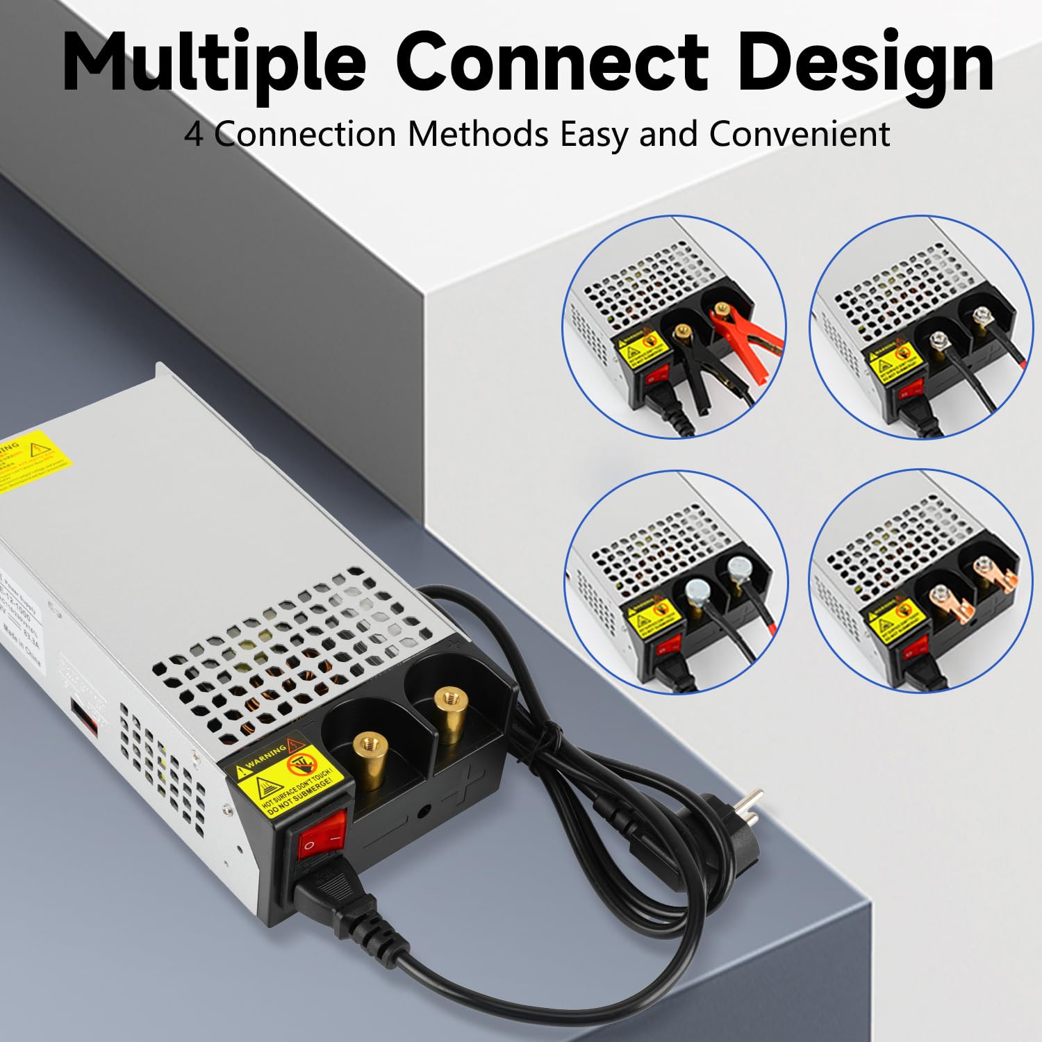 DC 12V 83.3A 1000W Alimentation Transformateur 220V CA à CC 12V Alimentation 83.3A 1000W Adaptateur Convertisseur 12V pour Driver LED Caméra Sécurité Moteur Pompe Équipements Industriels