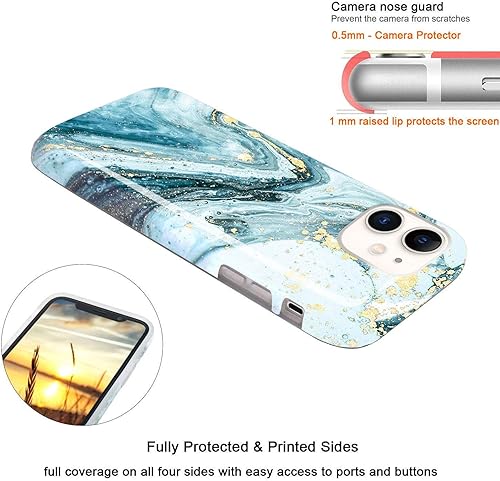 Miniatura 4 de JIAXIUFEN Funda compatible con iPhone 11, diseño de mármol con purpurina dorada, delgada, a prueba de golpes, flexible, TPU suave, funda de silicona
