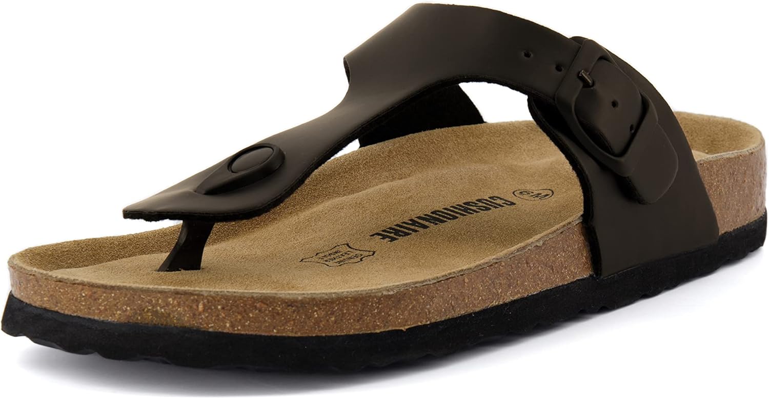 CUSHIONAIRE Women's Leah Cork Footbed Sandal With +Comfort