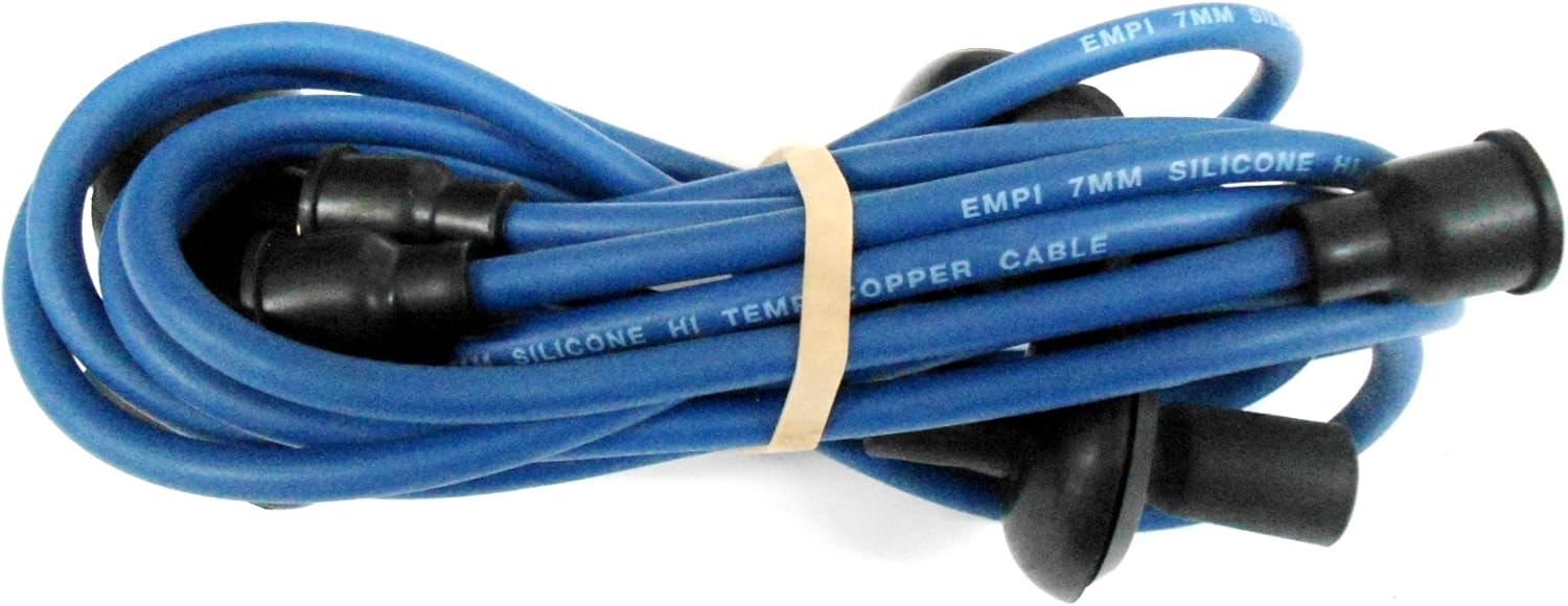 EMPI Bug Baja Sand Rail Car Silicone Ignition Spark Plug Wire Set Blue 9407