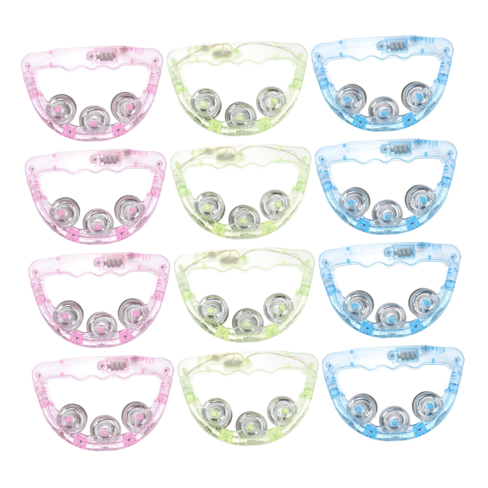Vaguelly 12piezas Sonajas Led De Plástico Brillantes Para Fiestas Juguetes Neon Para Celebraciones y Bailes Aleatorios