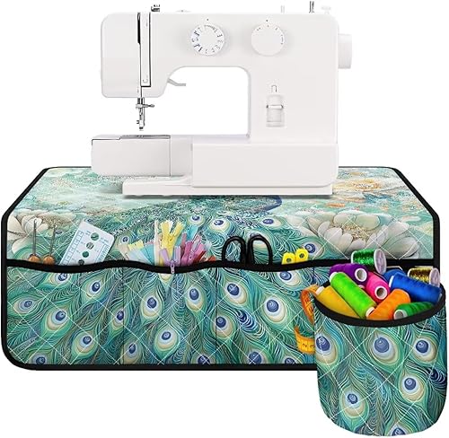 Miniatura 53 de Tapetes para máquina de coser de girasol y colibrí para mesa con bolsillos, para máquinas de coser de Acción de Gracias, alfombrillas para reducir