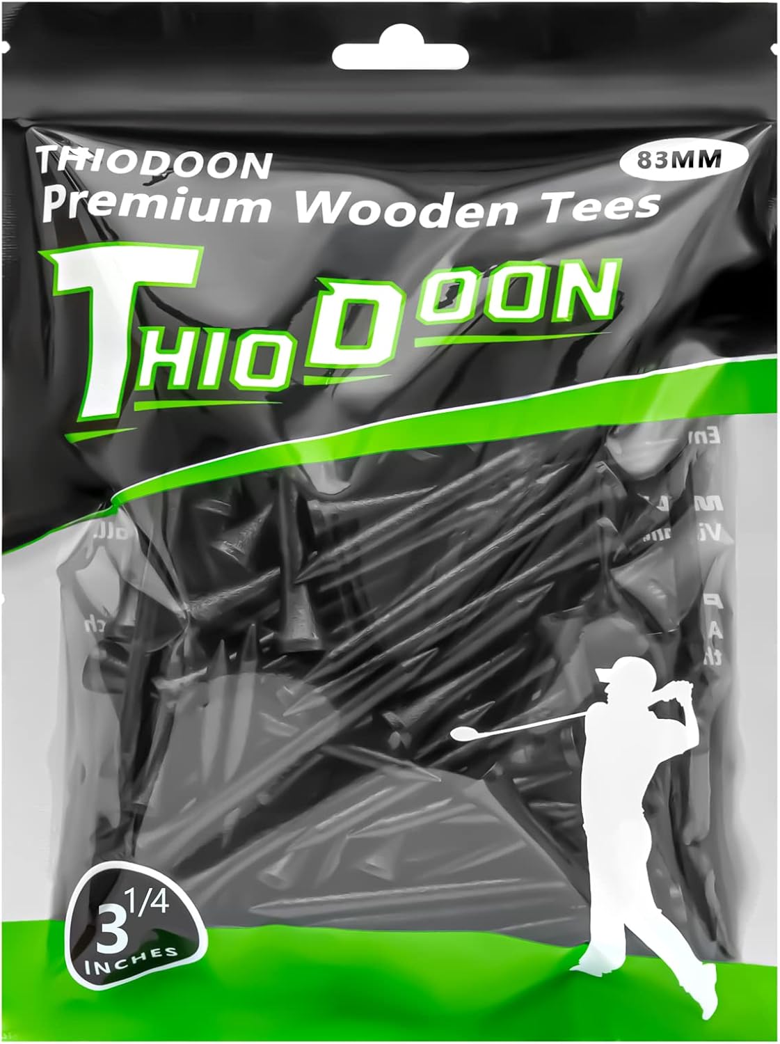 THIODOON Golf Tees Professional Natural Wood Golf Tees