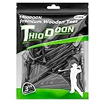THIODOON Golf tees 3 1/4 inch Less Friction Wood Tees Training for Golfer Professional Natural Wood Golf tees Bulk 100 Count Golfing Tees