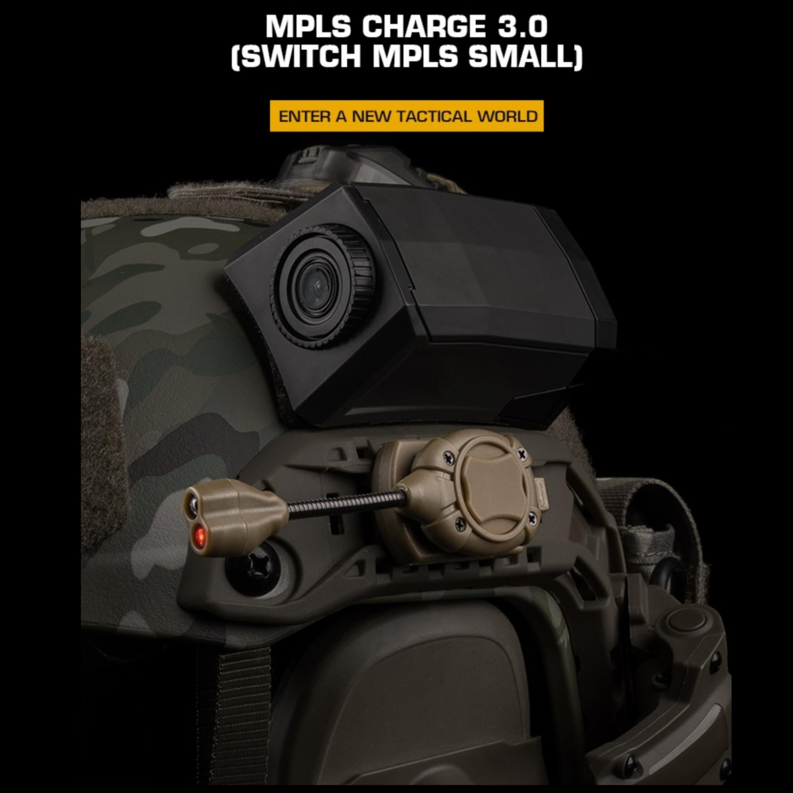 ACEXIER Luce per casco tattico, 3 modalità, interruttore torcia L.ED, system di illuminazione modulare multifunzionale, casco da caccia (Green)