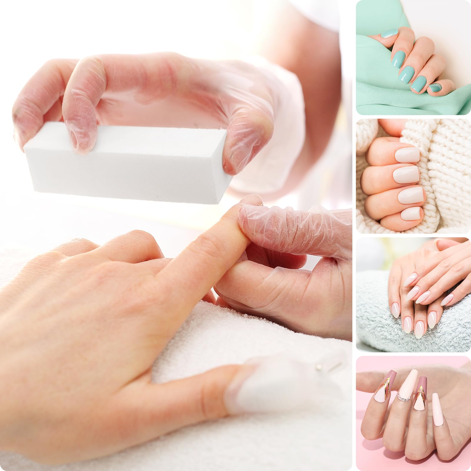 20 Pezzi Buffer Unghie Blocco, Nail Buffer Quadrato Spugna Buffer Unghie Professionale per Salone Unghie, Nail Art Fai da te a Casa
