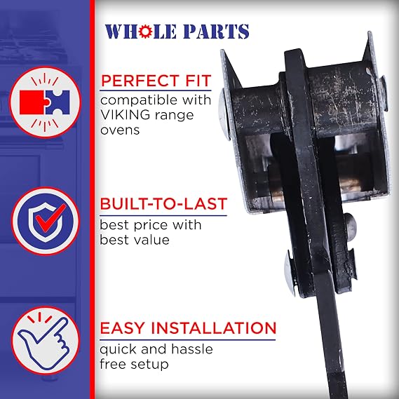 Upgraded Whole Parts Range Oven Door Hinge Part # PC020188 (PC020015) - Replacement & Compatible With Some Viking Range Oven - Replaces AP5315891 ?- Non-OEM Viking Appliance Parts & Accessories