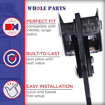 Upgraded Whole Parts Range Oven Door Hinge Part # PC020188 (PC020015) - Replacement & Compatible With Some Viking Range Oven - Replaces AP5315891 ?- Non-OEM Viking Appliance Parts & Accessories