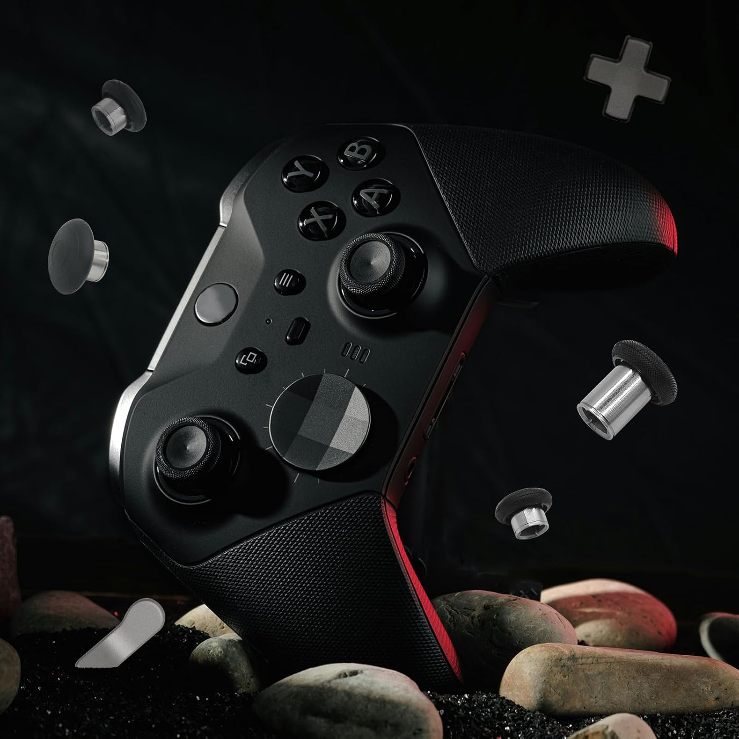 16 in 1 Metal Thumbsticks Suitable for Xbox One Elite Series 2, Elite Series 2 Core Controller Accessories Parts, 6 Metal Thumbsticks, 4 Paddles, 2 D-Pads and 4 Tool(Silver) - Image 6