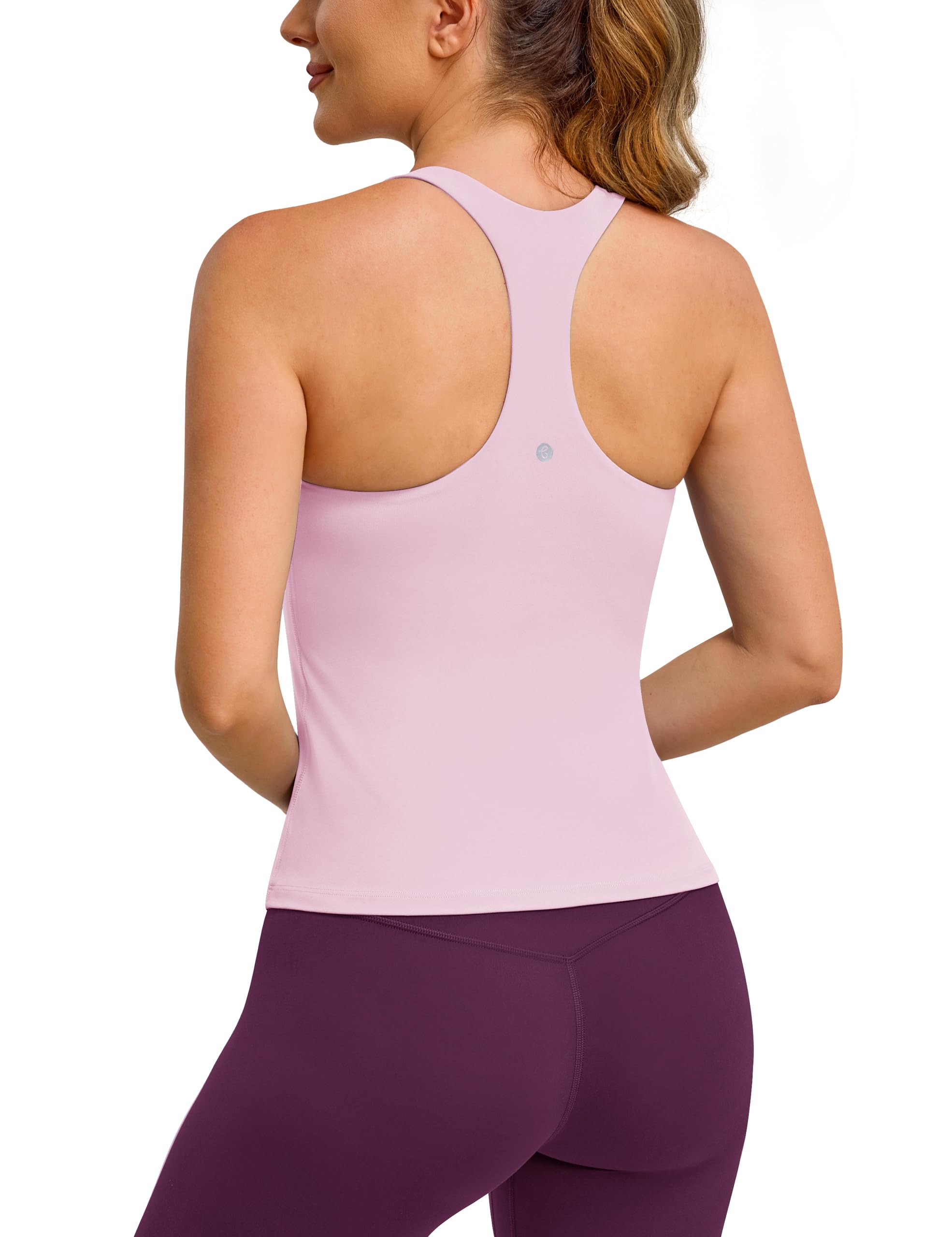 Baydi Women's Pale Pink Clouduxi Racerback Workout Tank Top For