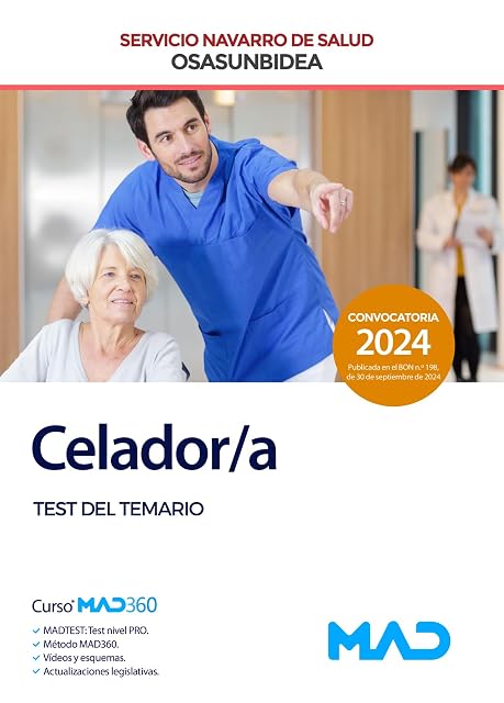 Portada de Celador del Servicio Navarro de Salud–Osasunbidea: Test del temario