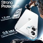 JETech Case for iPhone 16, Anti-Yellowing, Clear | Shockproof Protection, Scratch Resistant Hard PC Back, Durable Transparent TPU Bumper