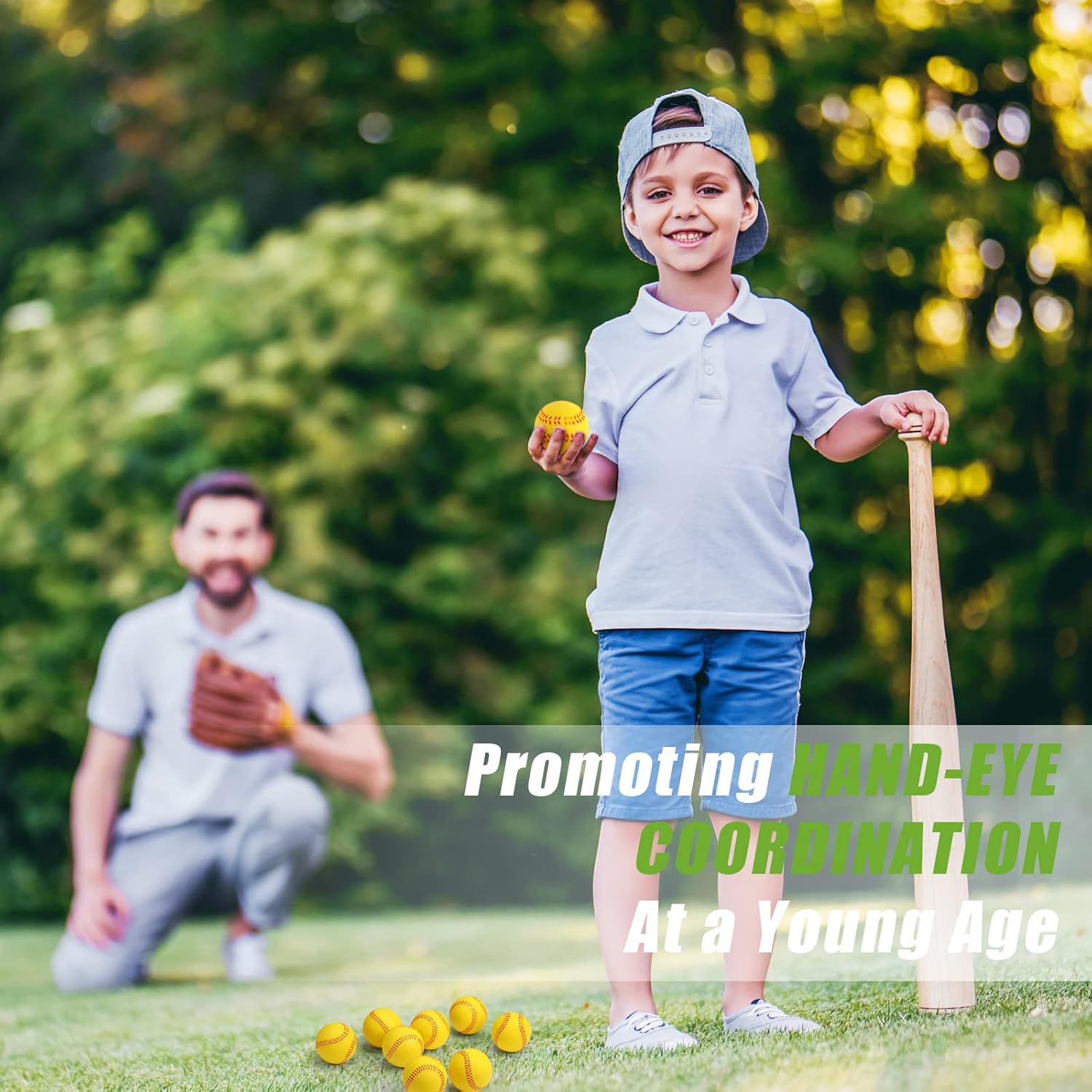 Wettarn 100 Pcs Mini Training Foam Baseballs Soft Baseballs with Storage Bag Practice Ball for Hitting Pitching Machines Batting Accuracy Indoor Outdoor Sports Players Play