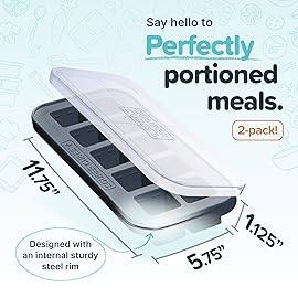 Souper Cubes 2 Tbsp. Silicone Freezer Molds - Perfect for Storing Garlic, Herbs, Ginger, Pesto, Tomato Paste, Lemon Juice, Purees and More - Silicone Baby Food Freezer Tray - Charcoal - 2-Pack