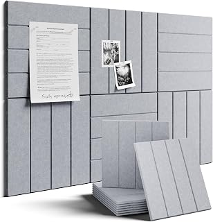 Fluxynara Felt Bulletin Board & Cork Board Alternative, Soft Gray