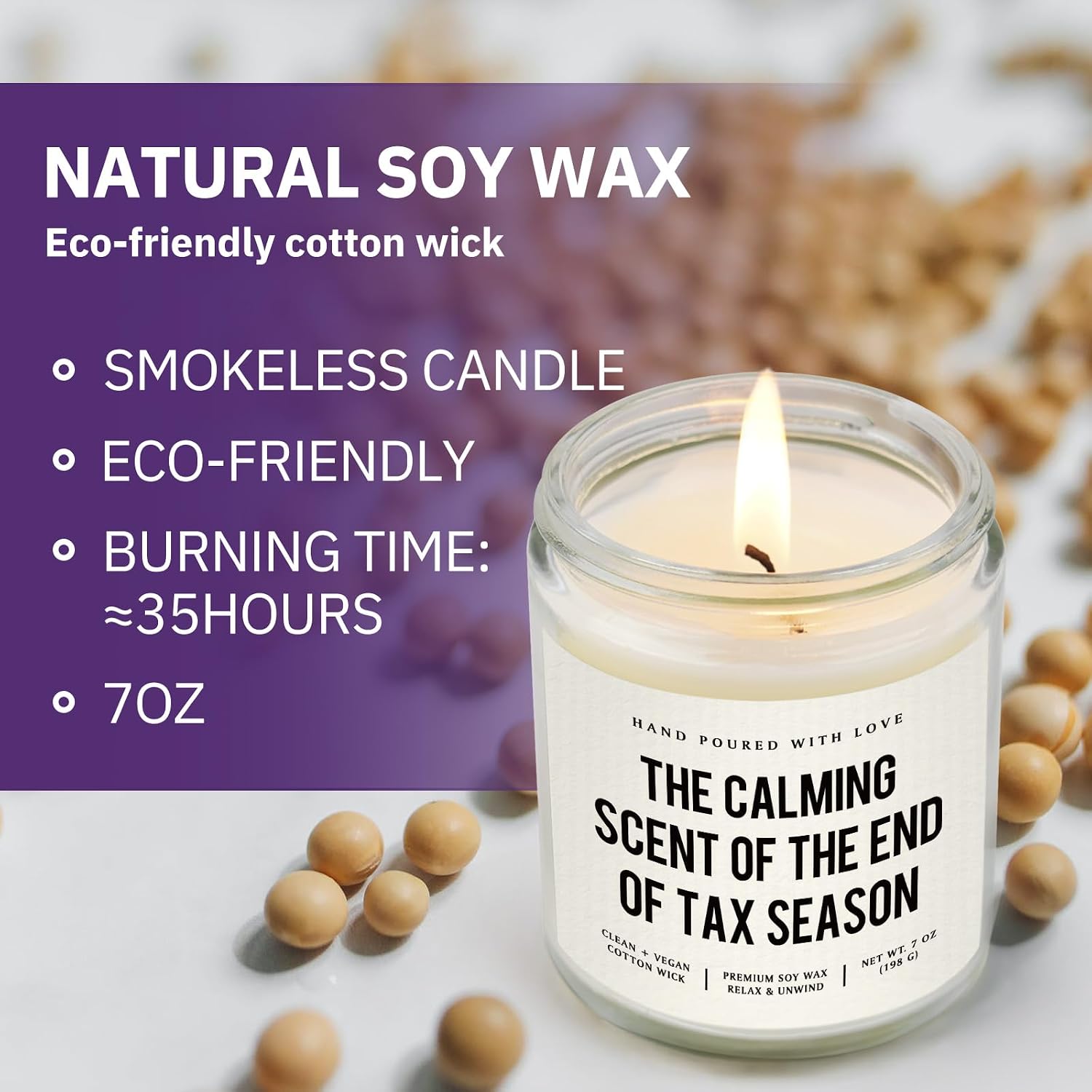 Niyewsor Accountant Gifts, Funny Tax Season Candle, Relaxing Stress Relief